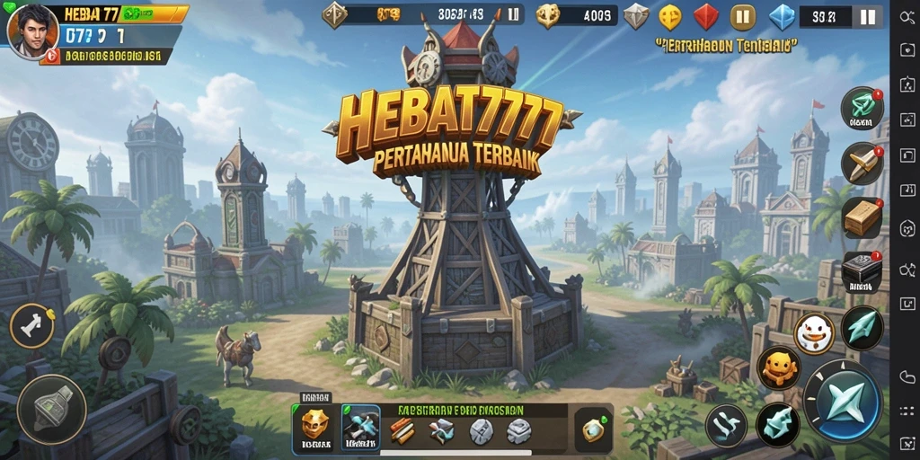 Tampilan gameplay Tower Defense yang menarik di HEBAT777.