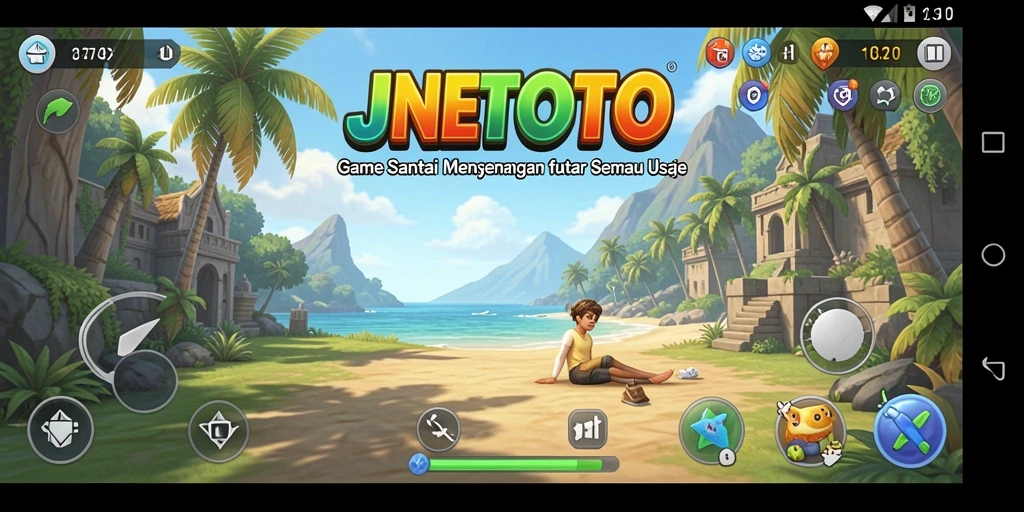 Screenshot gameplay JNETOTO yang ceria dan menyenangkan.