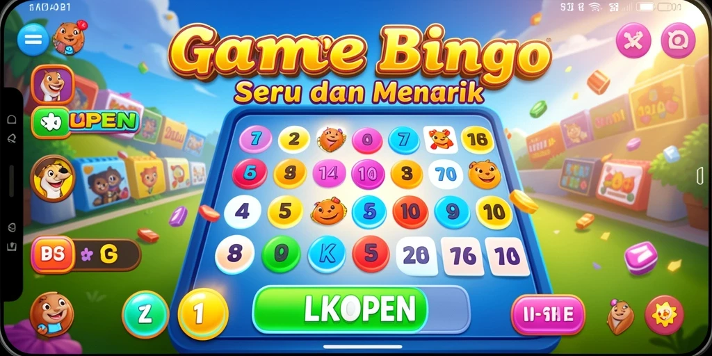 Tampilan menarik gameplay Bingo di LKOPEN.