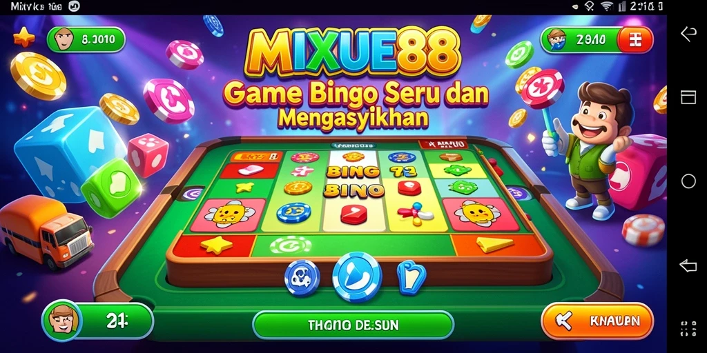 Tampilan gameplay seru dan interaktif dalam MIXUE88 Bingo.