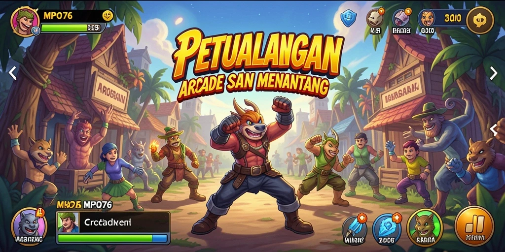 Screenshot MPO76 menampilkan momen seru dalam gameplay Arcade yang penuh aksi.