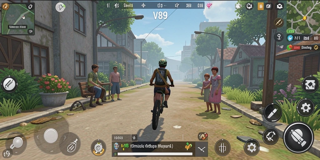 Screenshot utama V89 menunjukkan gameplay simulasi yang menarik dan interaktif.